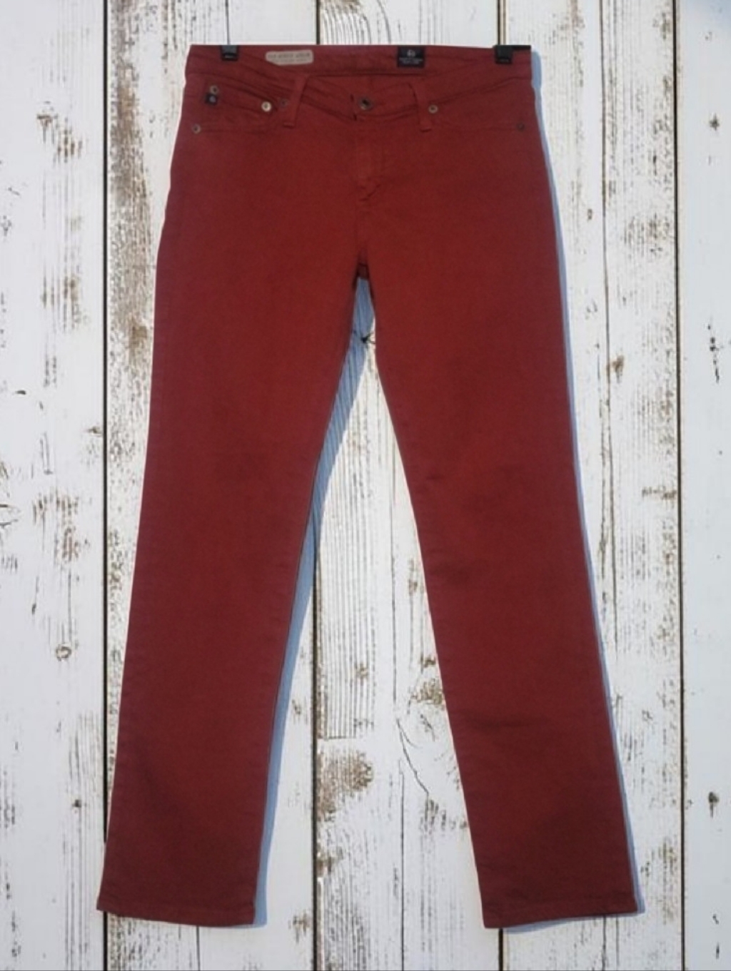 Ag Adriano Goldschmied The Stevie Ankle Jeans Red 27 *Pristine Like New*